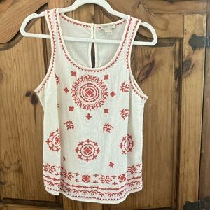 Lucky brand embroidered tank top